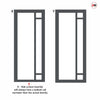 Urban Ultimate® Room Divider Suburban 4 Pane Door Pair DD6411F - Frosted Glass with Full Glass Sides - Colour & Size Options