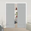 Handmade Eco-Urban® Sydney 5 Panel Double Evokit Pocket Door DD6417 - Colour & Size Options