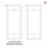 Urban Ultimate® Room Divider Sydney 5 Pane Door Pair DD6417F - Frosted Glass with Full Glass Sides - Colour & Size Options