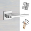 Tupai Rapido CurvaLine Valbona Lever on Square Rose - Satin Chrome Handle Pack