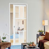 Bespoke Handmade Eco-Urban® Tasmania 7 Pane Single Evokit Pocket Door DD6425G Clear Glass(1 FROSTED PANE) - Colour Options