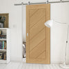 Sirius Tubular Stainless Steel Sliding Track & Torino Oak Door - Prefinished