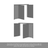 Room Divider - Handmade Eco-Urban® Boston Door Pair DD6311C - Clear Glass - Premium Primed - Colour & Size Options