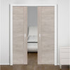 Laminates Alabama Fumo Smoky Grey Coloured Double Evokit Pocket Doors - Prefinished