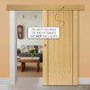 Single Sliding Door & Wall Track - Chartwell Flush Oak Door - Prefinished