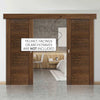 Double Sliding Door & Wall Track - Tigris Walnut Doors - Prefinished