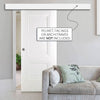 Single Sliding Door & Wall Track - Amsterdam 3 Panel Door - White Primed