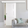 Single Sliding Door & Wall Track - Amsterdam 3 Panel Door - White Primed