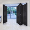 Five Folding Doors & Frame Kit - Antwerp 3 Panel 3+2 - Black Primed