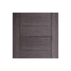 Two Sliding Wardrobe Doors & Frame Kit - Vancouver Flush Ash Grey Door - Prefinished