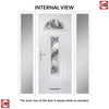 Cottage Style Belize 2 Composite Front Door Set with Double Side Screen - Abstract Glass - Shown in Mouse Grey