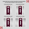 Cottage Style Belize 2 Composite Front Door Set with Double Side Screen - Murano Purple Glass - Shown in Purple Violet