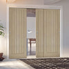 Pass-Easi Three Sliding Doors and Frame Kit - Belize Light Grey Door - Prefinished