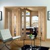 Bespoke Thrufold Palermo Oak 1 Pane Glazed Folding 3+1 Door