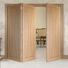 Bespoke Thrufold Verona Oak Flush Folding 2+1 Door