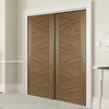 Bespoke Thruslide Zeus Walnut Flush Door - 2 Sliding Doors and Frame Kit - Prefinished