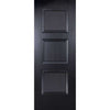 Minimalist Wardrobe Door & Frame Kit - Two Amsterdam 3 Panel Black Primed Doors - Unfinished