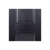 Four Sliding Wardrobe Doors & Frame Kit - Arnhem 2 Panel Black Primed Door - Unfinished