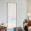 Borthwick 8mm Obscure Glass - Clear Printed Design - Single Evokit Glass Pocket Door