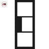 Room Divider - Handmade Eco-Urban® Breda Door Pair DD6439F - Frosted Glass - Premium Primed - Colour & Size Options