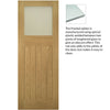 Double Sliding Door & Wall Track - Cambridge Period Oak Door - Frosted Glass - Unfinished