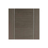 Double Sliding Door & Wall Track - Alcaraz Chocolate Grey Doors - Prefinished