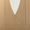 Pesaro oak designer glazed interior door