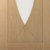 Bespoke Thrufold Pesaro Oak Glazed Folding 3+1 Door - Prefinished