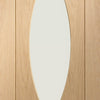 Pesaro oak designer glazed interior door