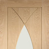 Bespoke Pesaro Oak Glazed Single Pocket Door Detail - Prefinished