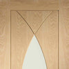 Bespoke Thrufold Pesaro Oak Glazed Folding 3+1 Door - Prefinished