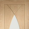 Bespoke Thrufold Pesaro Oak Glazed Folding 3+1 Door - Prefinished