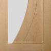 Two Sliding Doors and Frame Kit - Salerno Oak Door - Clear Glass - Prefinished