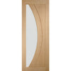 Bespoke Salerno Oak Glazed Single Pocket Door Detail - Prefinished