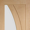 Two Sliding Doors and Frame Kit - Salerno Oak Door - Clear Glass - Prefinished