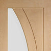 Three Sliding Doors and Frame Kit - Salerno Oak Door - Clear Glass - Unfinished