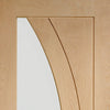 Bespoke Salerno Oak Glazed Single Pocket Door Detail - Prefinished