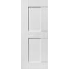 Double Sliding Door & Wall Track - Eccentro White Primed Doors