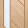 Bespoke Thruslide Monza Oak Glazed - 3 Sliding Doors and Frame Kit