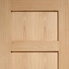 Three Folding Doors & Frame Kit - Contemporary 4 Panel Oak 2+1 - Unfinished