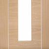 Bespoke Thruslide Forli Oak Glazed - 3 Sliding Doors and Frame Kit - Aluminium Inlay - Prefinished