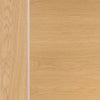 Bespoke Thruslide Forli Oak Flush 4 Door Wardrobe and Frame Kit - Aluminium Inlay - Prefinished