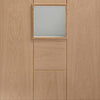 Bespoke Thruslide Messina Oak Glazed 4 Door Wardrobe and Frame Kit