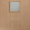 Oak veneer glazed interior door design from XL Joinery UK