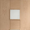 Bespoke Thruslide Messina Oak Glazed 2 Door Wardrobe and Frame Kit - Prefinished