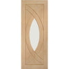 Treviso Oak Absolute Evokit Pocket Door - Clear Glass - Prefinished