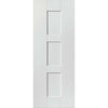 Three Sliding Wardrobe Doors & Frame Kit - Geo White Primed Door