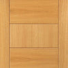 Three Sliding Wardrobe Doors & Frame Kit - Sirocco Flush Oak Door - Prefinished