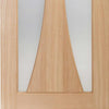 Single Sliding Door & Wall Track - Verona Oak Door - Clear Glass - Prefinished