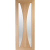 Minimalist Wardrobe Door & Frame Kit - Three Verona Oak Doors - Obscure Glass - Unfinished